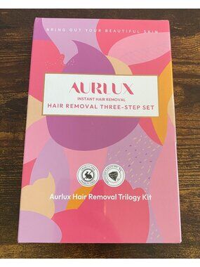 Aurlux Instant Hair Removal Three-Step Set With Aloe & Vitamin E -Gentle On Skin